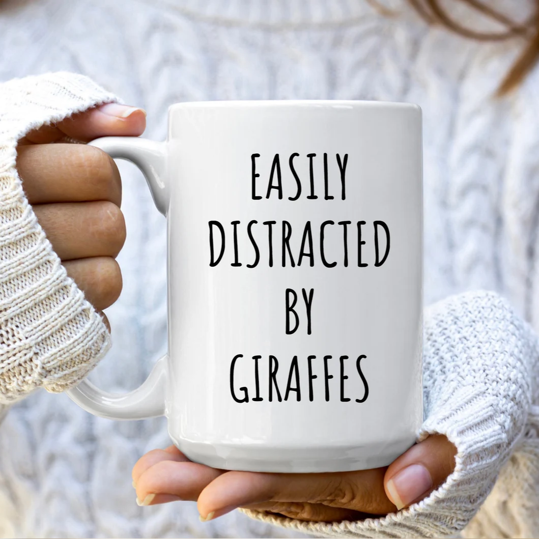 Easily Distracted By Giraffes Mug