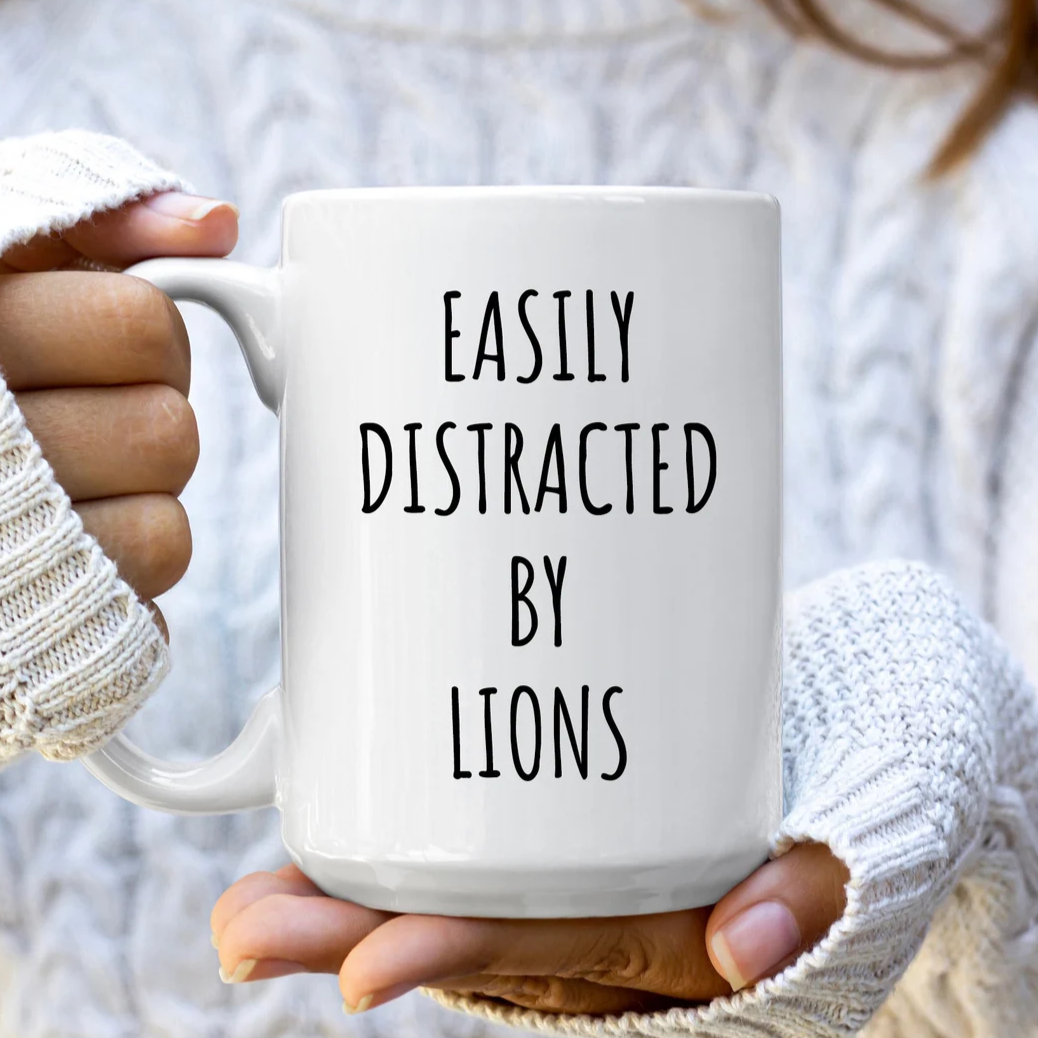 Easily Distracted By Lions Mug