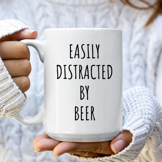 Easily Distracted By Beer Mug