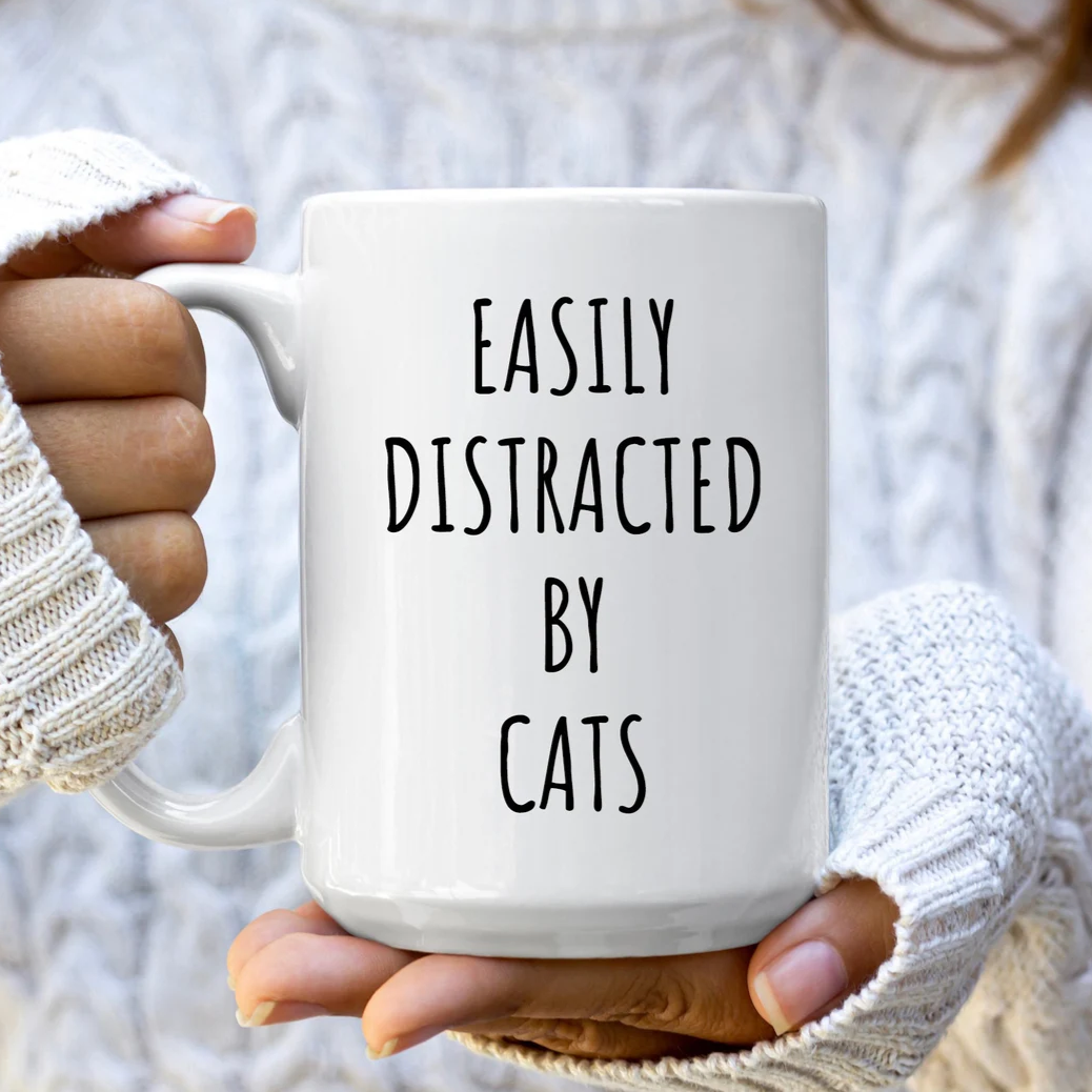 Easily Distracted By Cats Mug