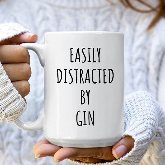 Easily Distracted By Gin Mug